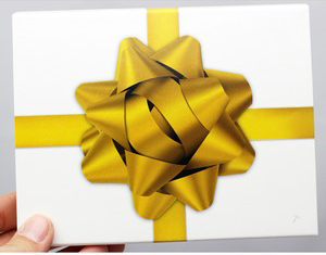 SilverTowne Gift Box with Gold Bow Box Sleeve